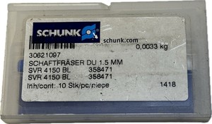 Plc 9 Each 30621097 Schaftfraser Du 1.5mm <strong>Svr</strong> 4150 358471 Bits Wholesale - Product Image 1