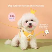Ensemble personnalisable de harnais, collier et laisse pour animaux de compagnie en polyester à carreaux, résistant à l'usure, réglable, pour la promenade en extérieur des chiens
