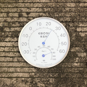 Ebosi Mechanical Pointer Thermometer And Hygrometer Th 250A1 Dial Type Plastic Household Use Without Electricity - Product Image 1