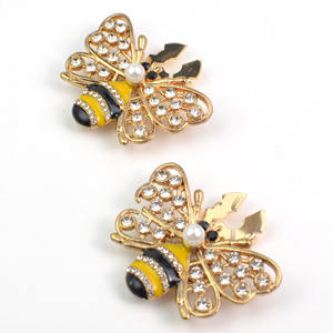 Mancuernillas de Aleación con Forma de Abeja y Diamantes de Imitación para Mujer, para Bodas, Compromisos y Eventos Empresariales - Product Image 4