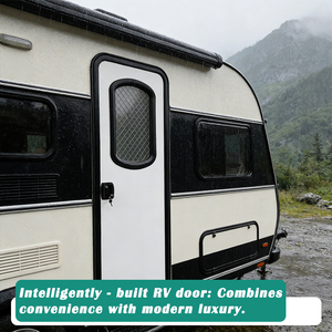 JDA, superventas, puerta americana de <span class=keywords><strong>caravana</strong></span>, puerta de coche modificada fija con persianas plisadas, <span class=keywords><strong>ventana</strong></span> acrílica - Product Image 5