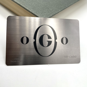 بطاقة أعمال معدنية فارغة ذات تصميم مخصص من الفولاذ المقاوم للصدأ باللون الفضي المصقول - Product Image 3