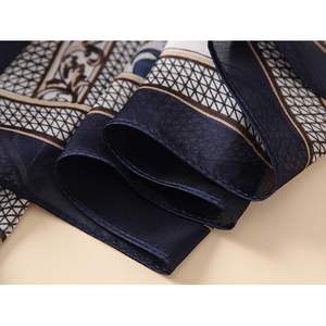 Écharpe longue et légère en satin de soie YMXHHB, style vintage, en soie de mûrier, foulards de mode, motifs géométriques et dessins animés, conçus par des designers - Product Image 3