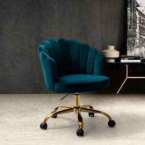 Chaise de salon et de bureau pivotante en velours, <span class=keywords><strong>fauteuil</strong></span> de bureau moderne et de loisirs - Product Image 6