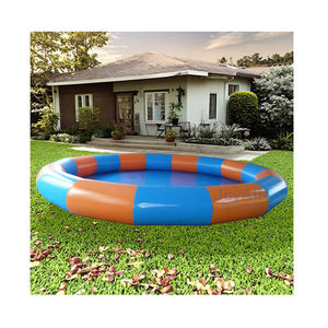 Jouets d'eau pour enfants de <span class=keywords><strong>6m</strong></span>, rond orange bleu PVC, <span class=keywords><strong>piscine</strong></span> gonflable personnalisée pour la marche aquatique, balle zorb - Product Image 1