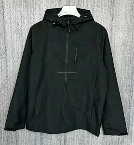 เสื้อแจ็คเก็ตกันลมน้ำหนักเบาสำหรับผู้ชาย มีฮู้ด ผ้า softshell ซิปแบบรูดขึ้น ลงได้ เหมาะสำหรับใส่ลำลองและกิจกรรมกลางแจ้ง - Product Image 3