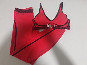 Leggings de <span class=keywords><strong>yoga</strong></span> et de pilates tendance, sans couture, côtelés, de haute qualité, pour femmes, en gros, lot de 2 pièces - Product Image 5