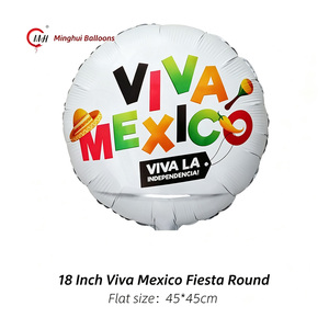Ballons en aluminium Fiesta Mexicaine, assortiment de ballons Mylar imprimés Piñata, Cactus, Taco, Crâne, Drapeau <span class=keywords><strong>du</strong></span> <span class=keywords><strong>Mexique</strong></span> pour le Cinco de Mayo - Product Image 2
