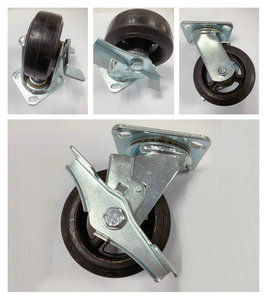 Industrielle Geräuscharme Rollen Stoßdämpfende Vollgummi-Flachrollen Schwerlast Unverpackt - Product Image 4