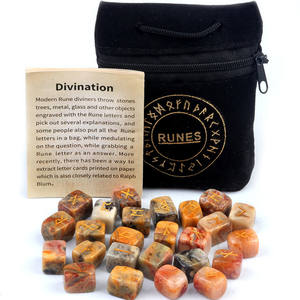 Kit de divination <span class=keywords><strong>oracle</strong></span> en cristal naturel avec lettres gravées en améthyste, sac en velours spirituel, 25 pièces - Product Image 1