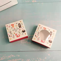 Boîtes cadeaux personnalisées en papier savon laminé brillant avec fenêtre découpée Boîte de présentation de produit fait main savon transparent
