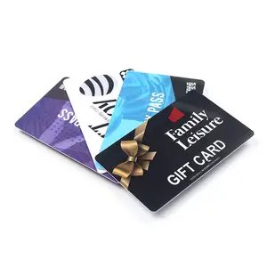 Good price plastic gift cards with logo and barcode, QR code PVC gift card,serial number discount business cards