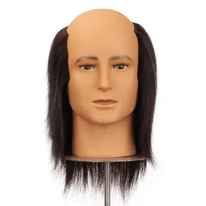Манекен-кукла для практики парикмахерской, облысающая голова-манекен, мужской манекен для обучения облысению и стрижки волос