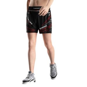 กางเกงขาสั้นออกกำลังกายสำหรับผู้ชาย ผลิตจากโพลีเอสเตอร์ แห้งเร็ว เหมาะสำหรับวิ่ง ฟิตเนส เทรนนิ่งกล้ามเนื้อ ดีไซน์สวยงาม - Product Image 5