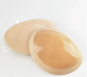 Abalone Shape Transparent Lift Soft Wholesale Swimwear Removable Liquid Gel Breast Enhancer Silicone Push Up Insert Bra Pads