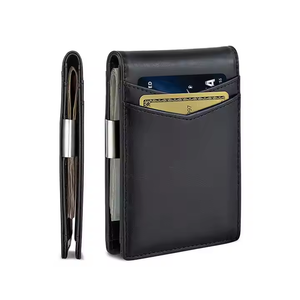Portefeuille <span class=keywords><strong>homme</strong></span> classique pliable vintage en cuir PU avec gaufrage personnalisé, <span class=keywords><strong>porte</strong></span>-cartes de visite - Product Image 1