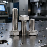 Baut dan Mur Baja Hexagonal DIN933 DIN931 ASME B18.2.1 Kustom Grosir, Standar UNC UNF SS 304 316