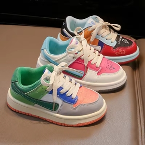 Ultime <span class=keywords><strong>Sneakers</strong></span> in Pelle di Marca per Ragazzi e Ragazze, Scarpe Sportive Allacciate per Bambini, Calzature Casual di Alta Qualità per Camminata - Product Image 1