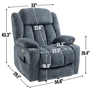 Sillón reclinable de tela de estilo moderno con elevador eléctrico Mecedora giratoria multifuncional para sala de estar Ocio - Product Image 2
