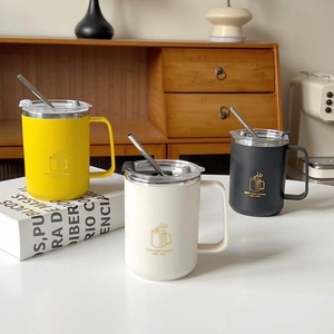 Yuedisi Bán Buôn 17Oz 500Ml Cốc Đôi Tường Văn Phòng Ly 304 Thép Không Gỉ Cốc Cà Phê Với Xử Lý - Product Image 3