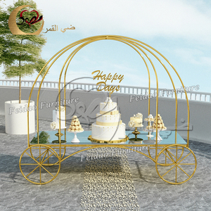 Gold Stainless Steel Modern Home Bar & Kitchen Dessert Candy Bar Cart <b>Party</b> Decoration - Product Image 2