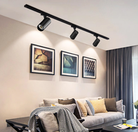 Projecteur LED COB Commercial sur Rail en Aluminium, Luminaire Spot à CRI Élevé pour Magasins de Détail et Galeries d'Exposition