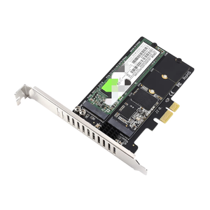 การ์ดแปลง PCIe X1 เป็น M.2 SATA 6Gbps 2 พอร์ต ชิป JMB582 สำหรับ SSD - Product Image 5
