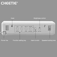 Horloge de bureau LED à gradation automatique, horloge murale électronique, capteur de lumière intelligent, horloge numérique pour bureau, maison, salle de bain, extérieur