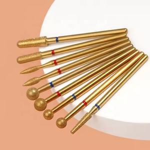 Altın kaplama tırnak manikür temiz Bit döner matkap elektrikli dosya manikür güzellik salonu için elmas tırnak süsü matkap uçları - Product Image 4