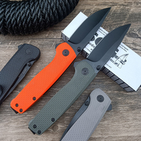 Couteaux de poche pliants D2, lame Drop Point, manche en fibre de nylon, couteaux utilitaires tactiques de survie pour le camping en plein air, la chasse et la survie, outils EDC