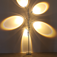 Lampadaire LED Coucher de Soleil 5 Lumières 7 Couleurs, Vente en Gros Usine, Lumière d'Ambiance pour Fond Photo, Lumières Statives Chaudes et Romantiques
