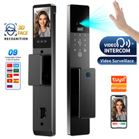 Serrure Intelligente HanDaily avec Déverrouillage Facial à Distance par Application, Sonnette Vidéo Intégrée, Caméra, Déverrouillage par Empreinte Digitale et Mot de Passe, Compatible Tuya