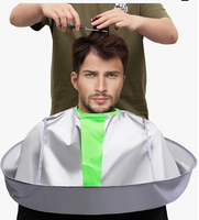 Coupe de cheveux coupe de cheveux Cape imperméable à l'eau Cape de barbier Cape pliable coiffure parapluie Cape tablier impression logo