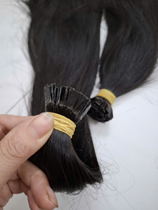 Extensions de cheveux en kératine italienne en gros d'usine, pointes I, double trame, cuticules alignées, cheveux vierges russes bruts, Itip - Product Image 3
