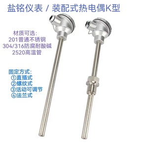 Salt Inscription Thermocouple WRN-130/230WZP-130 K-Type PT100 Temperature Sensor Customizable Model - Product Image 2