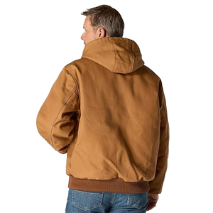 American Style Best Seller 12OZ Duck <strong>Canvas</strong> Quilted Lining <strong>Jacket</strong> Waterproof Fabric <strong>Men's</strong> Winter <strong>Jacket</strong> - Product Image 5