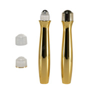 Bouteilles cylindriques PETG personnalisées de 5 ml/10 ml/15 ml avec applicateur à bille pour gel contour des yeux/serum/huile essentielle, impression sérigraphique, cosmétiques