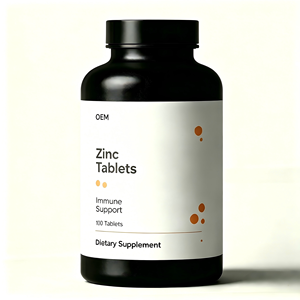 Approvisionnement en gros OEM Marque privée Comprimés de zinc Soutien immunitaire, cutané et antioxydant Non-OGM Sans gluten - Product Image 1
