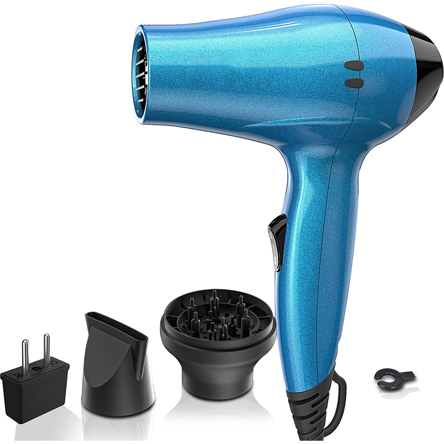 Фен для волос складной, 1200 Вт, с мощным двигателем постоянного тока