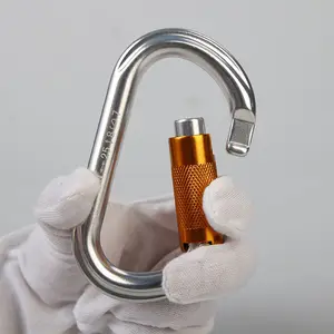 Jinsong Nhà Máy Tùy Chỉnh 22KN Hàng Không Nhôm Tự Động Khóa D-type Leo Carabiner Hook Hoạt Động Leo Núi Ngoài Trời 111*58 Mét