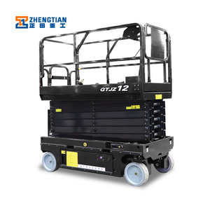 Elevador de Tijera eléctrico, plataforma de trabajo aéreo automóvil, elevador hidráulico móvil para <span class=keywords><strong>alquiler</strong></span>, suministro de fábrica - Product Image 2