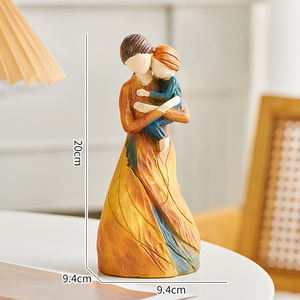 Figurine d'ange créative en résine imitation bois, sculpture artisanale, ornement de <span class=keywords><strong>bureau</strong></span>, <span class=keywords><strong>décoration</strong></span> de la maison, <span class=keywords><strong>décoration</strong></span> de table de salon, cadeaux d'art - Product Image 6