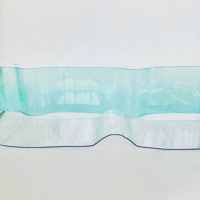 Lámina Corrugada de Policarbonato para Techo, Panel de Techo de Policarbonato con Protección UV, Lámina Hueca para Invernadero, Techo Industrial, Suministro de Fábrica