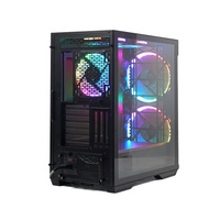 Ordinateur de bureau gamer Full Tower toutes fonctions, boîtier EATX, châssis en alliage d'aluminium, panneau en maille, panneau latéral en verre TG, logo personnalisé