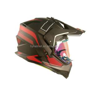 Casque de moto ABS certifié DOT fabrication moderne avec double visière et boucle à dégagement rapide Cross Tour - Product Image 3