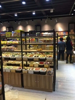 Présentoir de gondole d'épicerie de nouveau Design, étagère de supermarché en Grain de bois à vendre