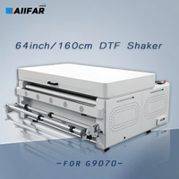 Machine automatique de saupoudrage de poudre DTF avec système de recyclage, efficacité 64 pouces/160 cm, compatible avec l'imprimante DTF G9070