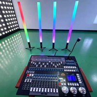 Iluminación LED para Escenarios con Batería, Luz de Escenario Portátil Inalámbrica con Batería, Tubos LED con Batería DMX