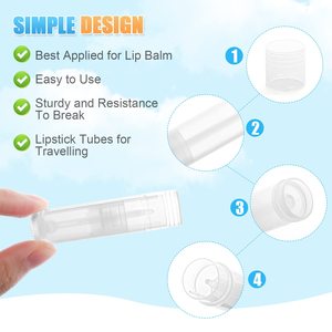 Wholesale China 5g PP <b>Plastic</b> Screw Cap Lip Balm Lipstick <b>Tubes</b> Cosmetic Packaging Silk Screen Printing Custom Colors Logo - Product Image 2