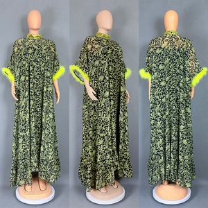 <span class=keywords><strong>Abito</strong></span> <span class=keywords><strong>Lungo</strong></span> Stampato <span class=keywords><strong>con</strong></span> Collo Quadrilaterale per Donne Africane Taglie Forti, Stile Europeo e Americano <span class=keywords><strong>con</strong></span> <span class=keywords><strong>Maniche</strong></span> <span class=keywords><strong>a</strong></span> <span class=keywords><strong>Pipistrello</strong></span>, Prodotto in Africa - Product Image 6